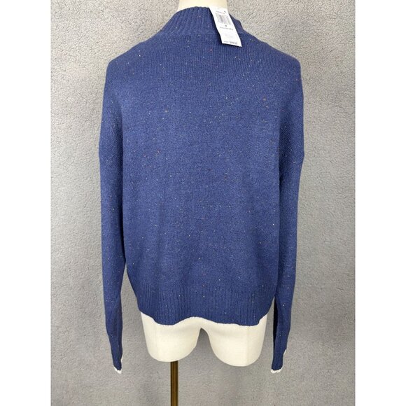 Hooked up by Iot Juniors' Etoile Eyelash Fuzzy Crewneck Sweater Blue Medium NWTs - Picture 5 of 8